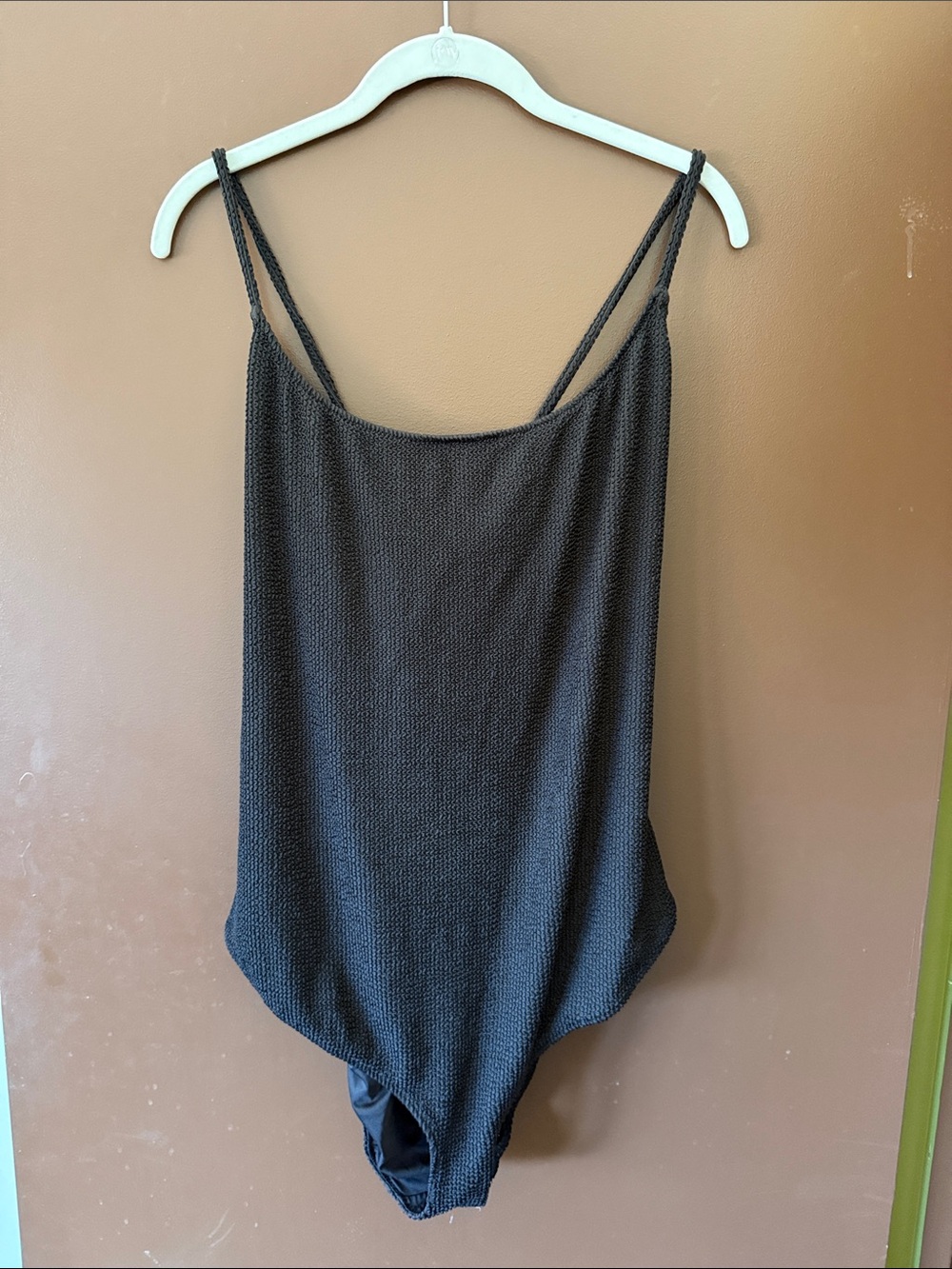 Show Me Your MuMu Black Textured One Piece Swimsuit